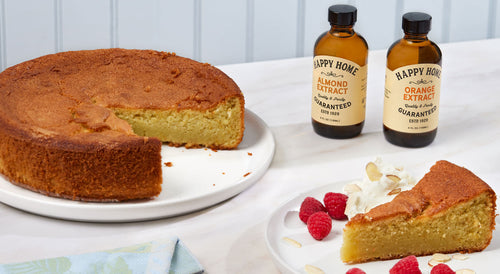 Lemon Oil Almond Cake with Almond Extract and Orange Extract