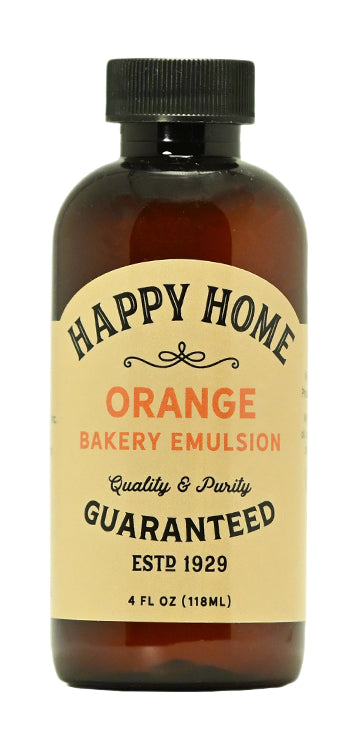 What are the ingredients for Happy Home Natural Orange Baking Flavor Emulsion?