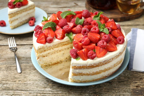 Sunshine Berry Vanilla Cake