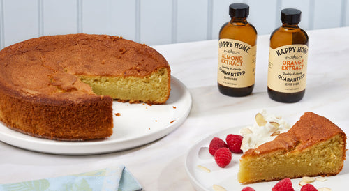 Lemon Oil Almond Cake with Almond Extract and Orange Extract