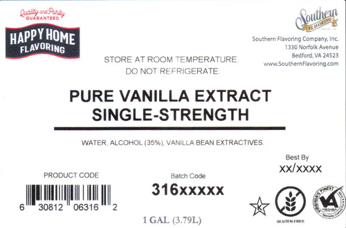 Pure Vanilla Extract Single-Strength (316)